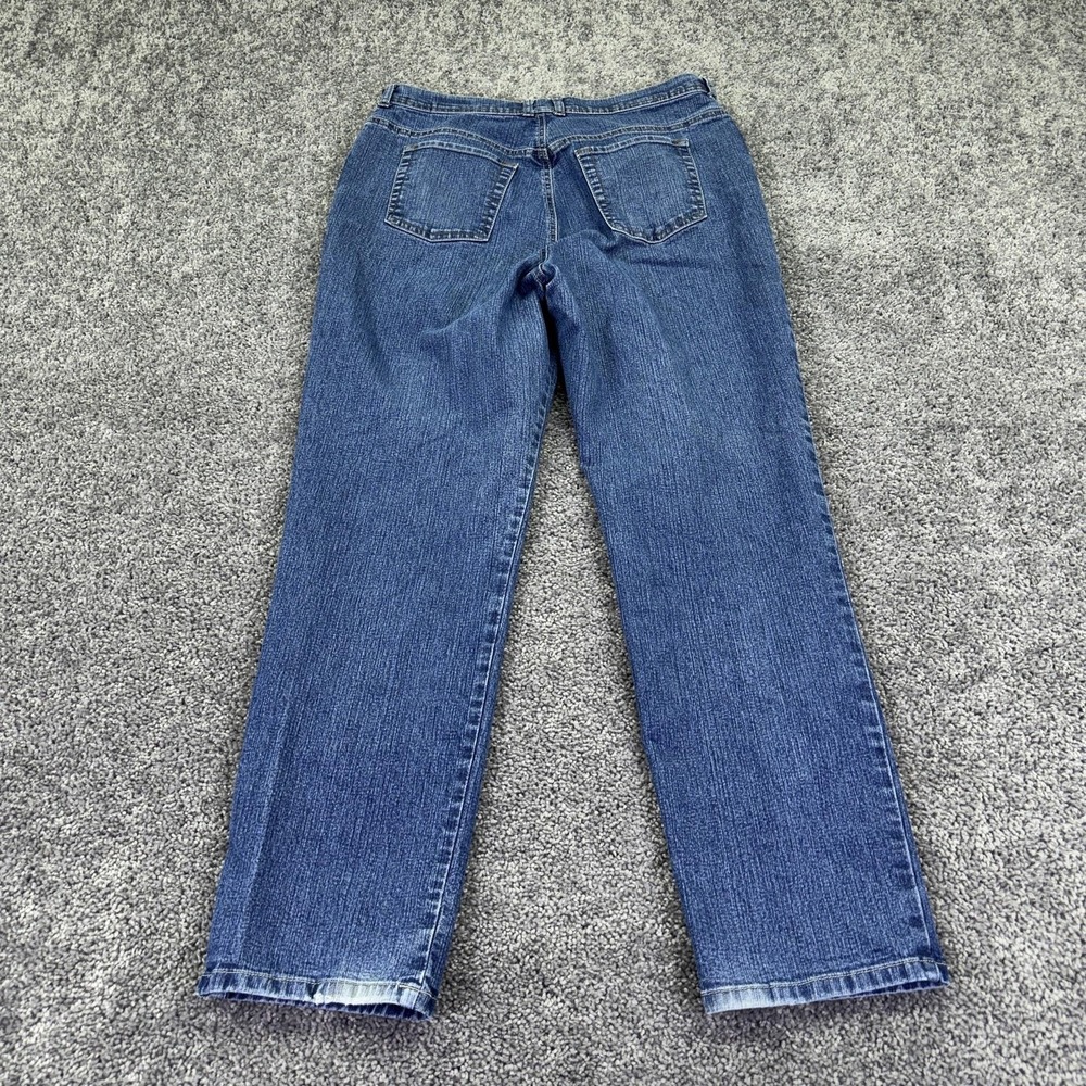 Gloria Vanderbilt Jeans Womens 14 High Rise Straight Stretch Medium Wash Denim